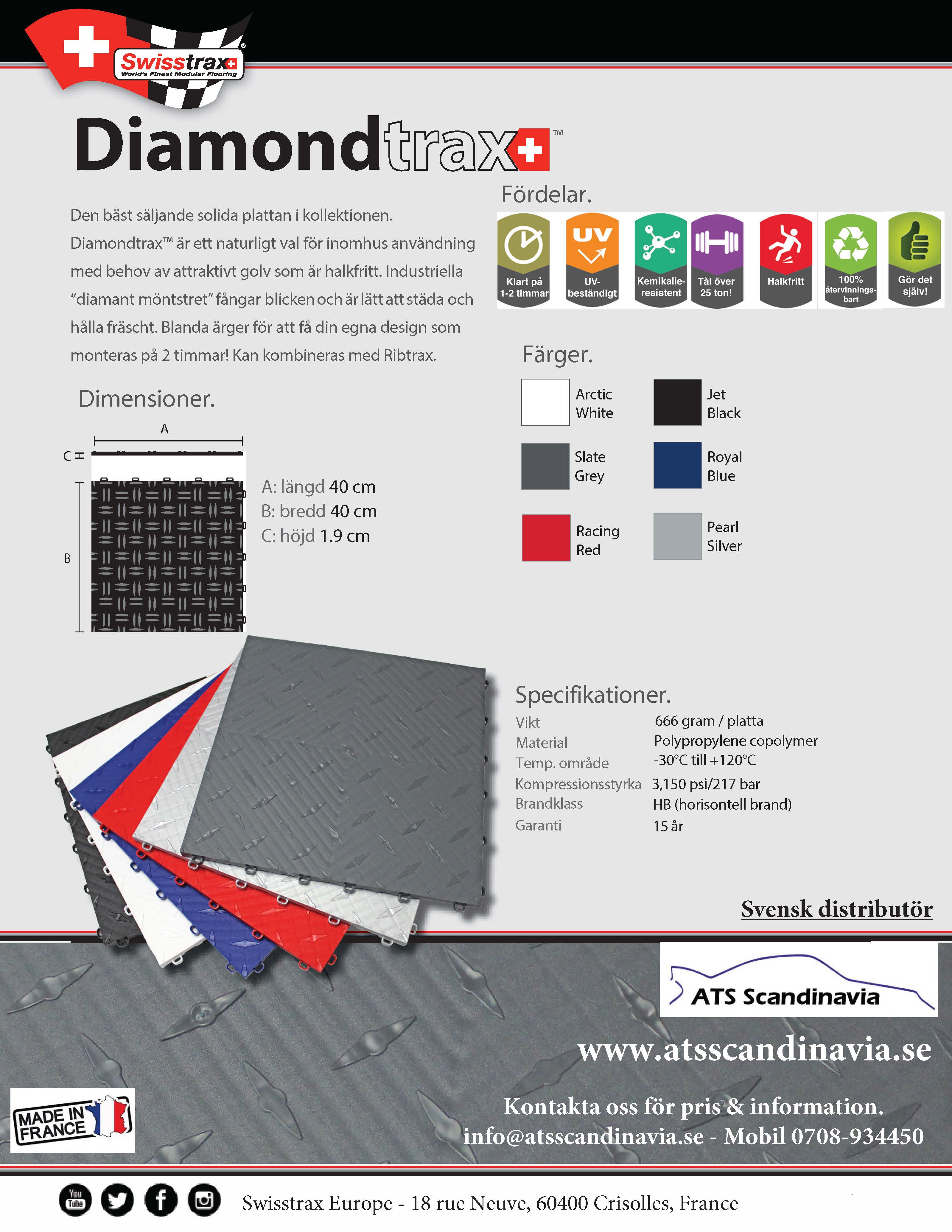 Sell Sheet_Diamondtrax Made in EU SVENSKA Sell Sheet_Diamondtrax Made in EU SVENSKA